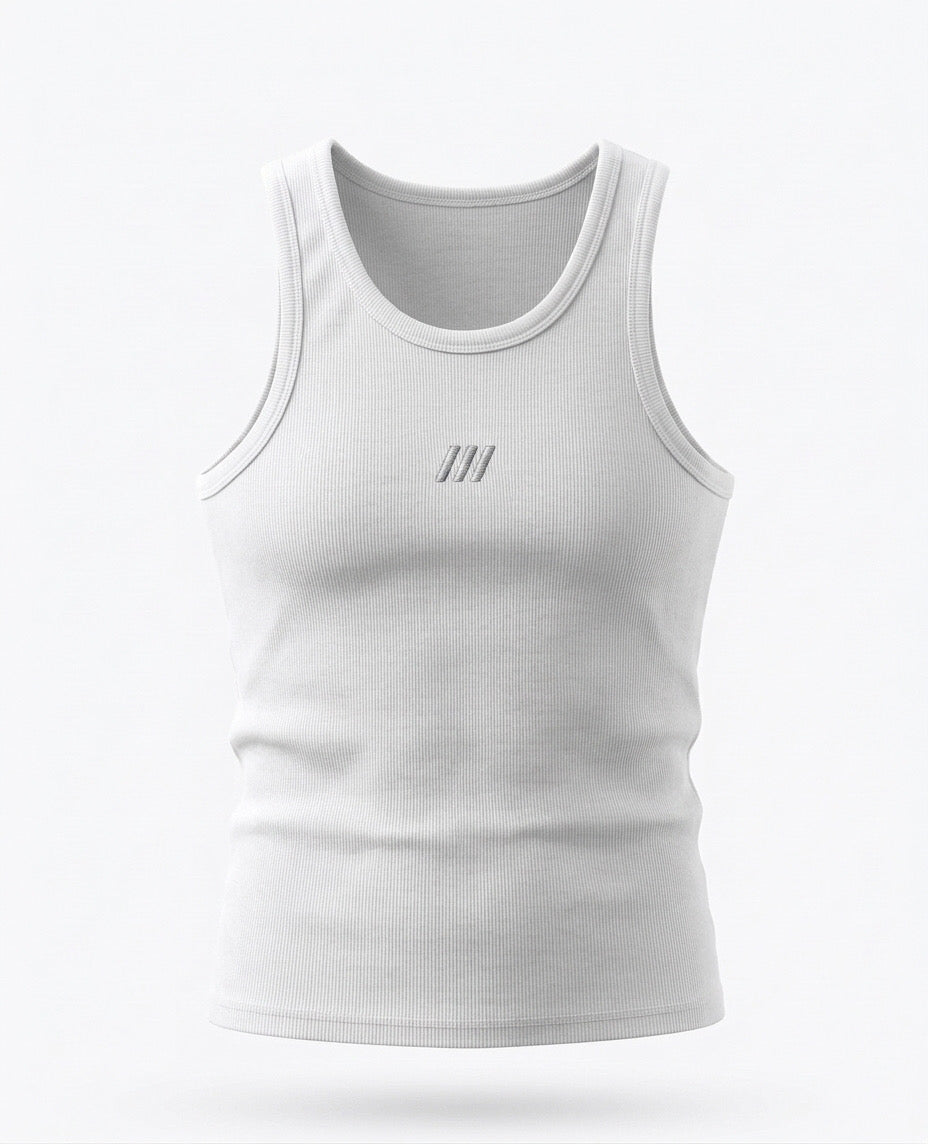 TANK TOP – Essential Ribbed (White)