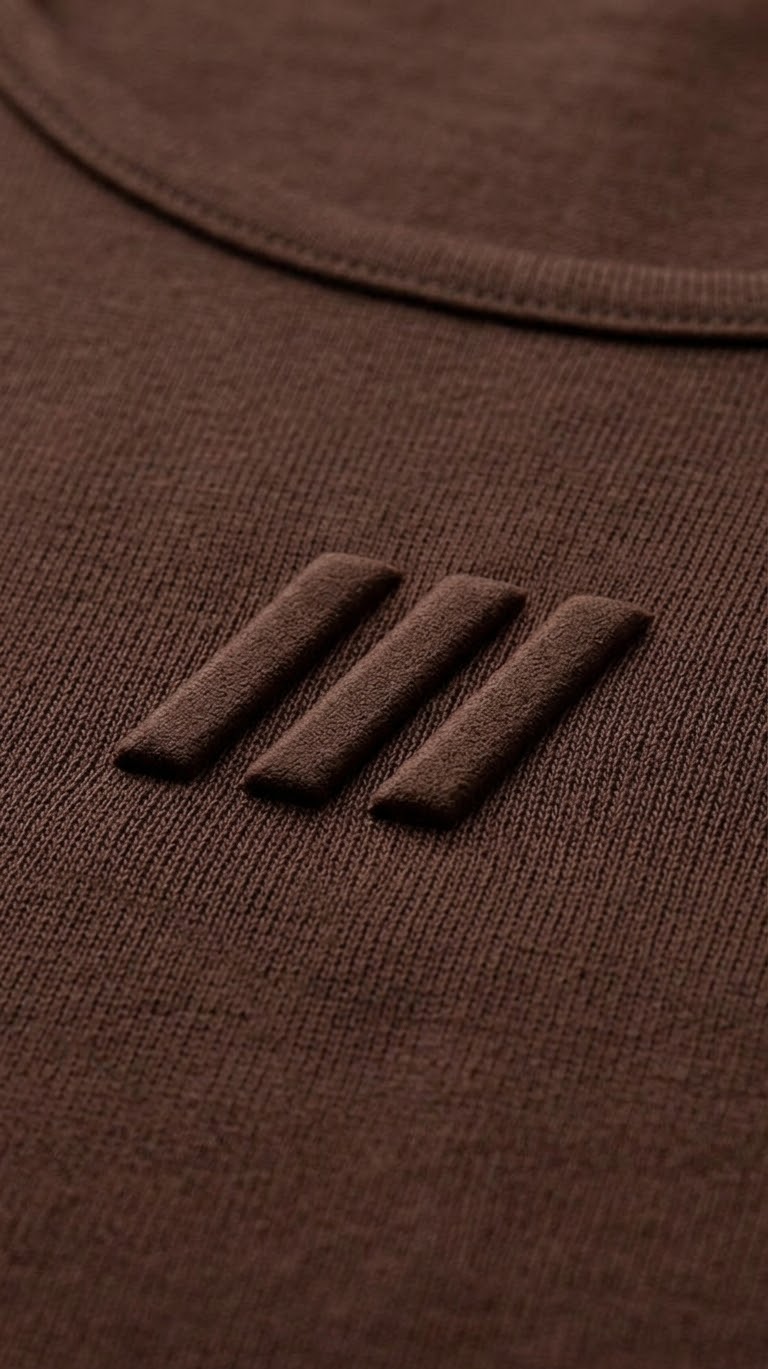 SQUARE NECK -BABY TEE (DARK BROWN)