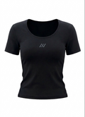 ROUNDED NECK - BABY TEE (BLACK)