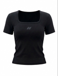 SQUARE NECK – BABY TEE (BLACK)