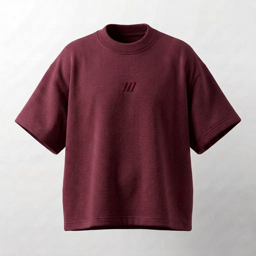 T-SHIRT – Burgundy Box fit