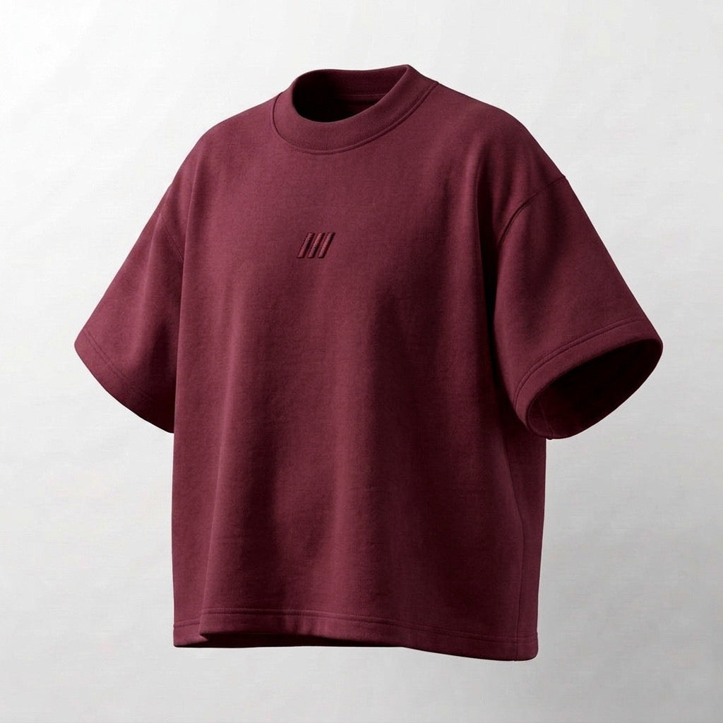 T-SHIRT – Burgundy Box fit
