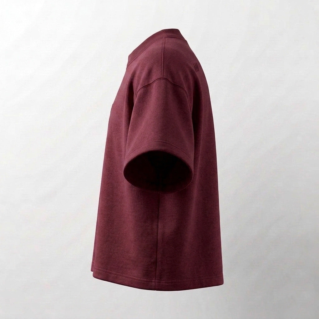 T-SHIRT – Burgundy Box fit