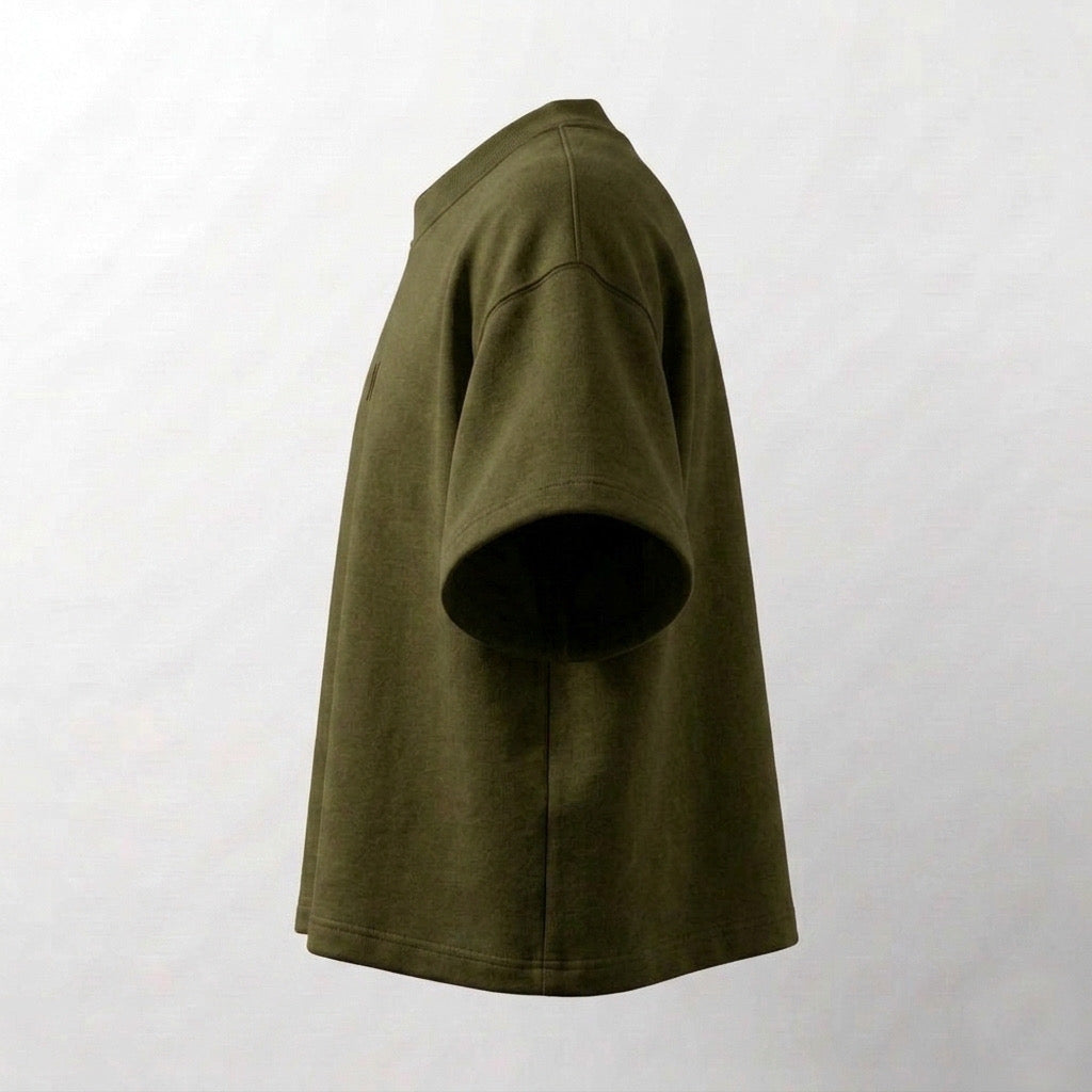 T-SHIRT – Olive Green Box fit
