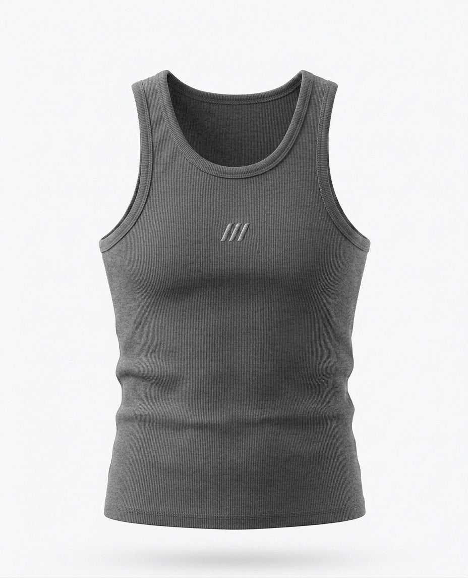 TANK TOP – Essential Ribbed (Gray)