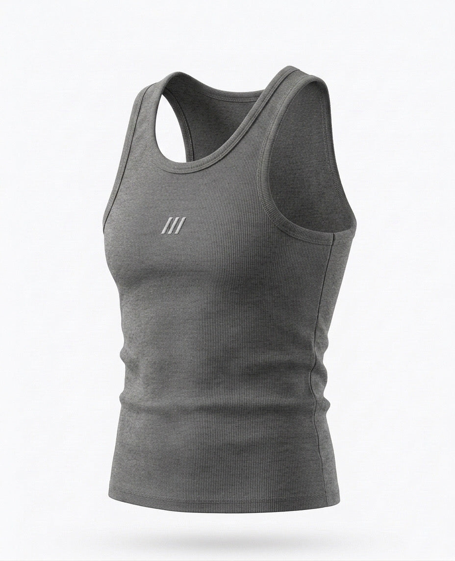 TANK TOP – Essential Ribbed (Gray)
