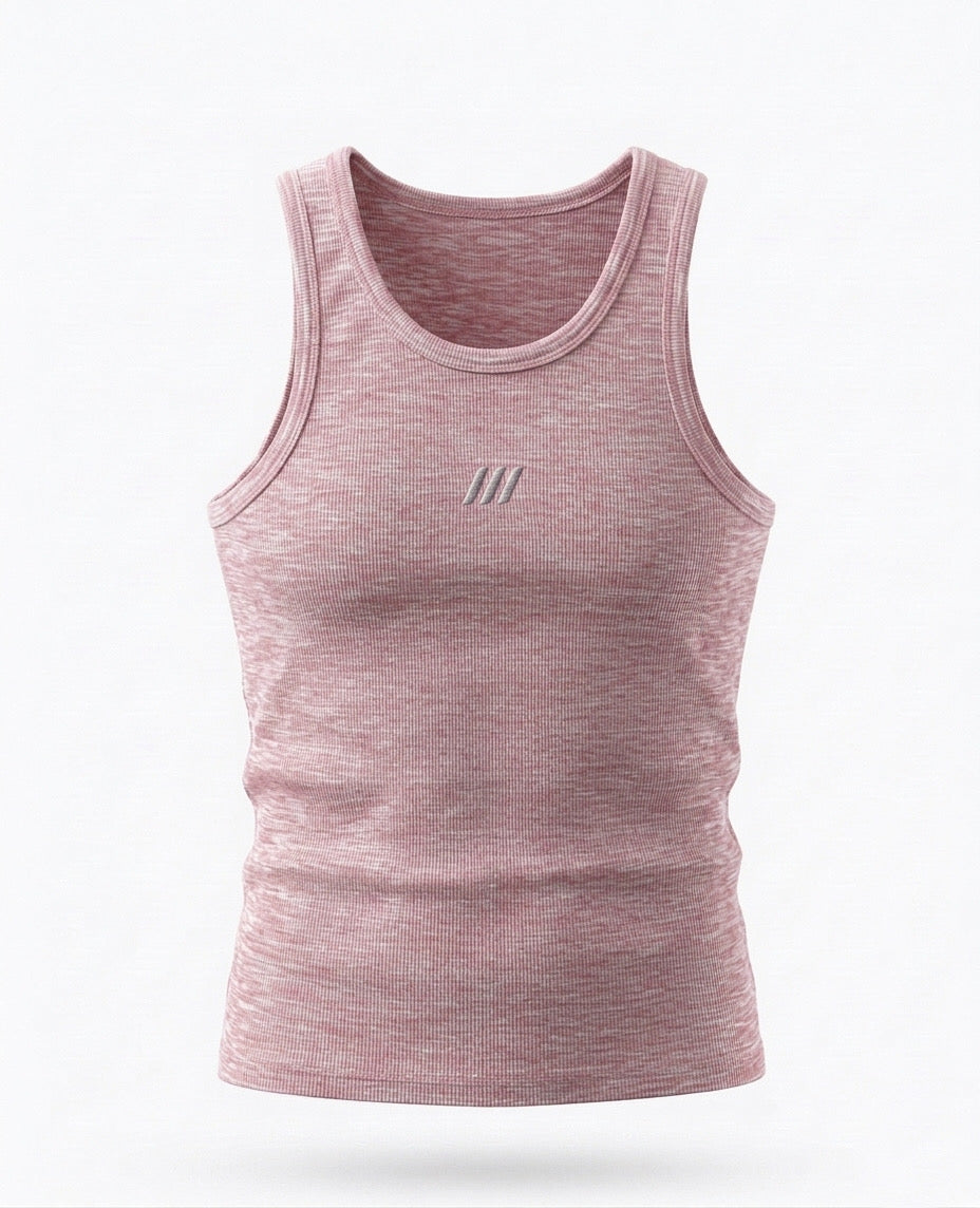 TANK TOPN – Essential Ribbed (Pink)