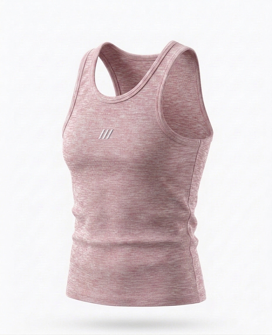 TANK TOPN – Essential Ribbed (Pink)