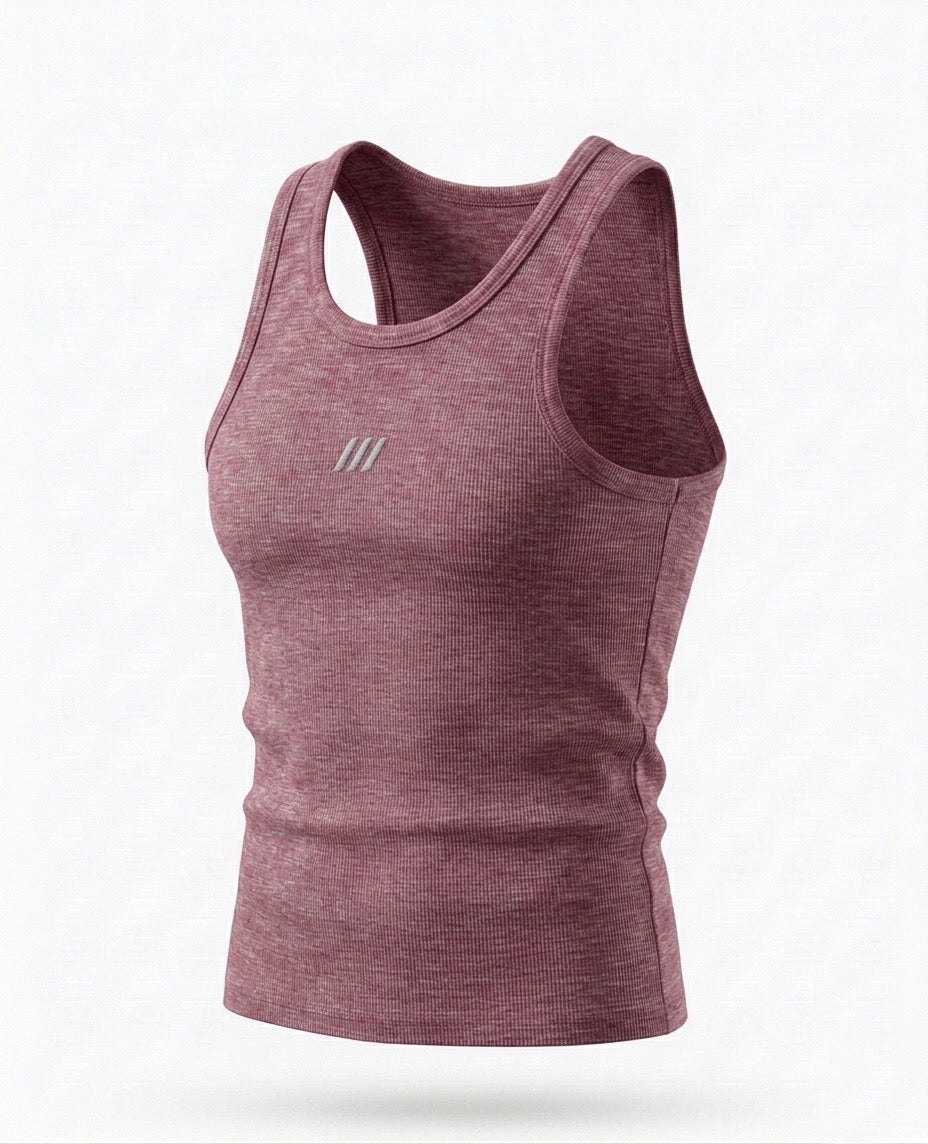 TANK TOP – Essential Ribbed (Dark Pink)