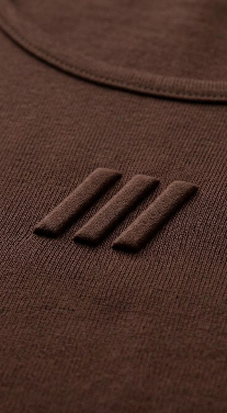 SQUARE NECK -BABY TEE (DARK BROWN)